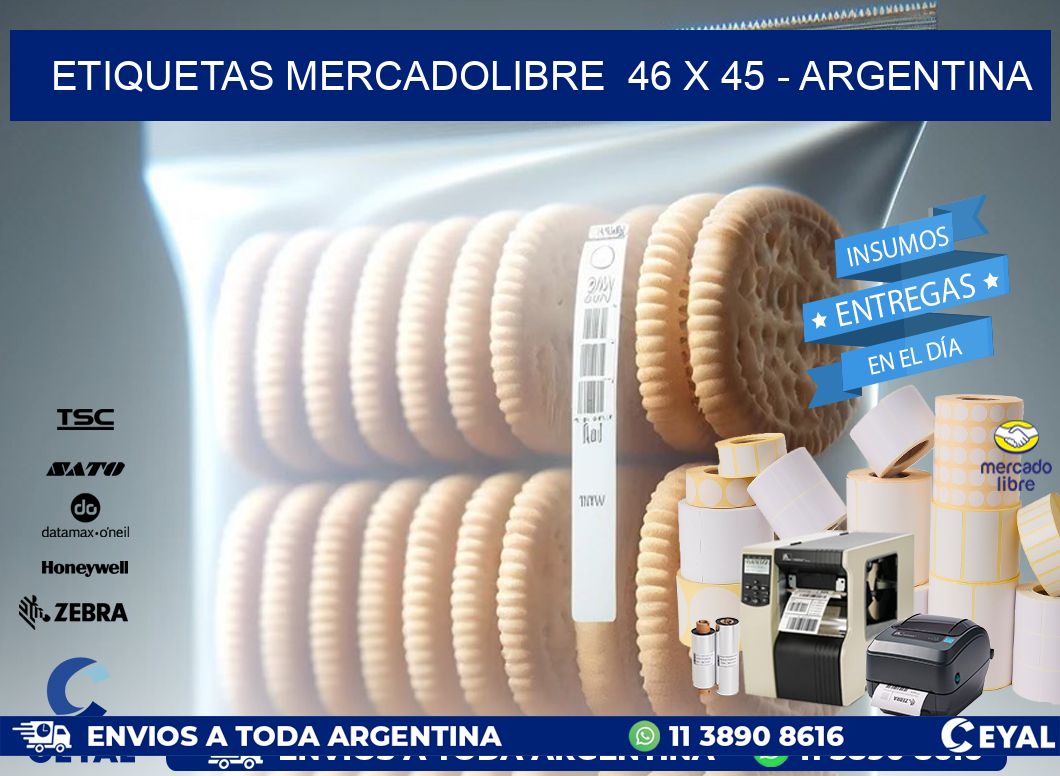 ETIQUETAS MERCADOLIBRE  46 x 45 - ARGENTINA