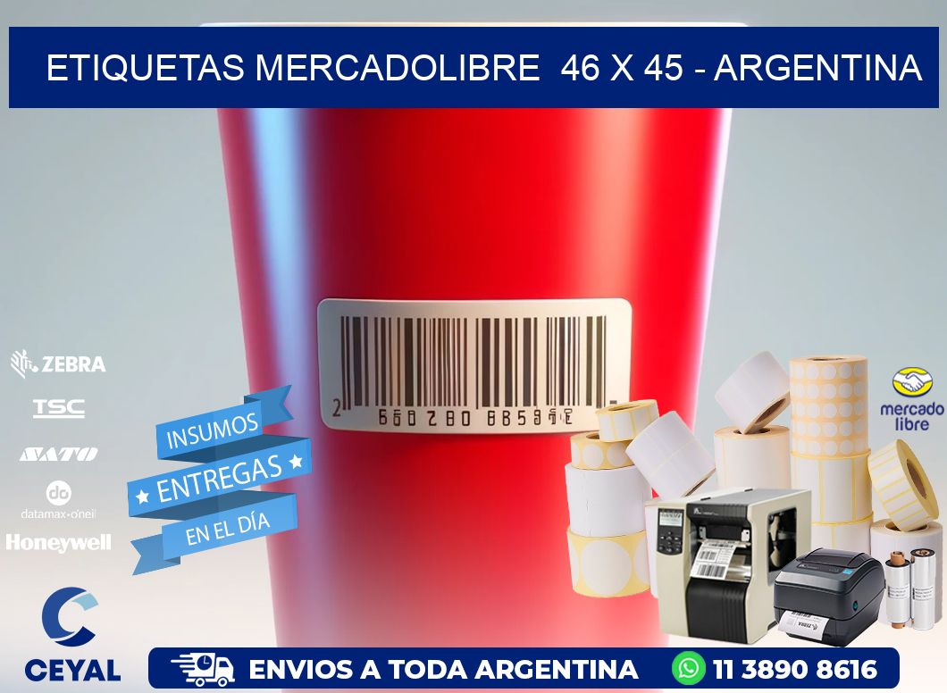 ETIQUETAS MERCADOLIBRE  46 x 45 - ARGENTINA