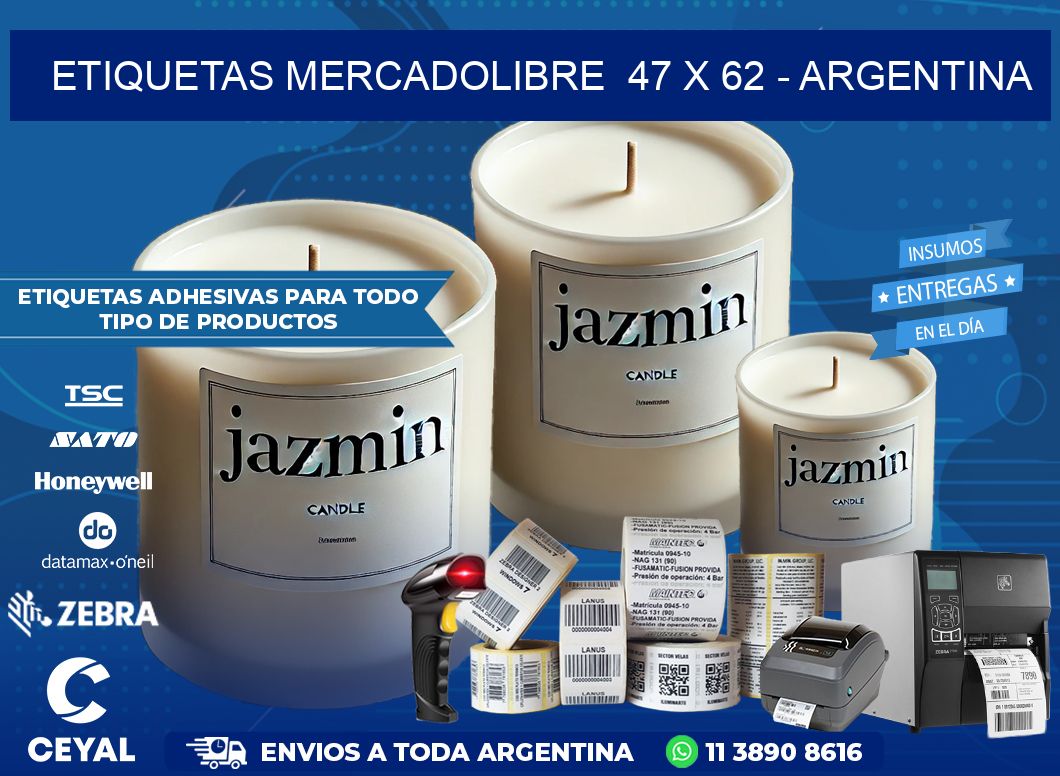 ETIQUETAS MERCADOLIBRE  47 x 62 – ARGENTINA