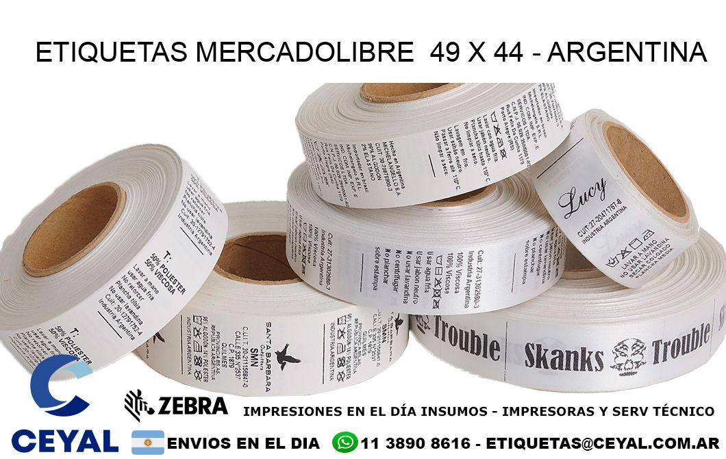 ETIQUETAS MERCADOLIBRE  49 x 44 - ARGENTINA