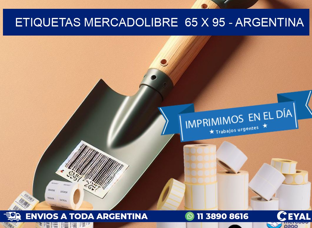 ETIQUETAS MERCADOLIBRE  65 x 95 - ARGENTINA