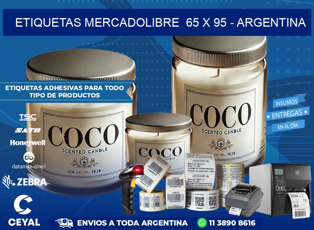 ETIQUETAS MERCADOLIBRE  65 x 95 – ARGENTINA