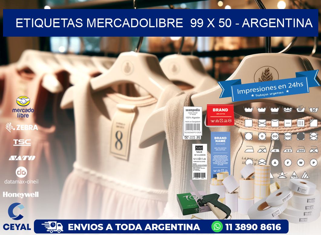 ETIQUETAS MERCADOLIBRE  99 x 50 - ARGENTINA