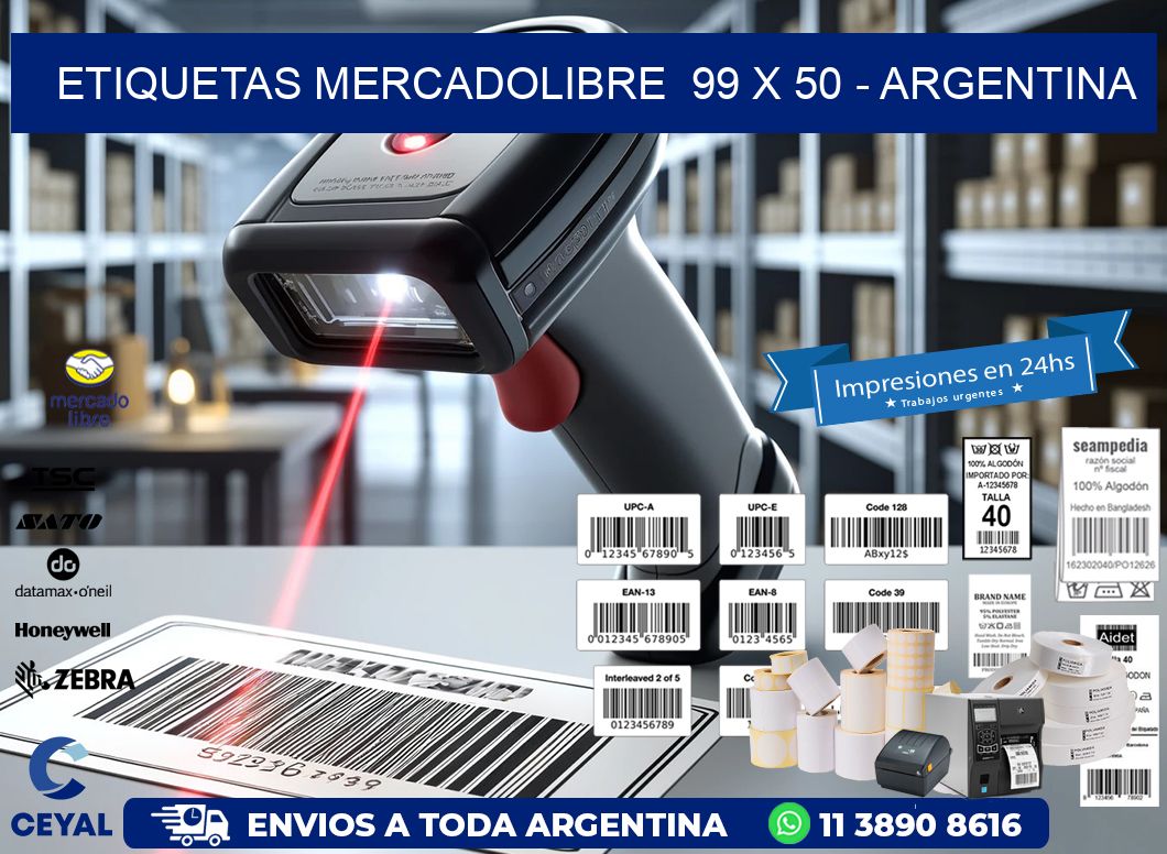 ETIQUETAS MERCADOLIBRE  99 x 50 – ARGENTINA