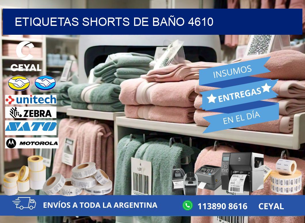 ETIQUETAS SHORTS DE BAÑO 4610