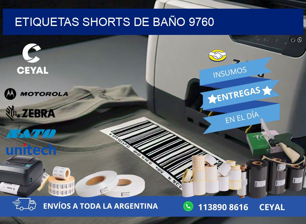 ETIQUETAS SHORTS DE BAÑO 9760