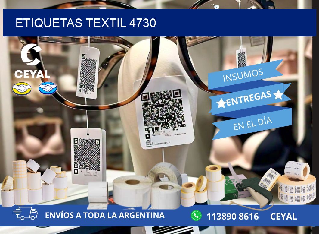 ETIQUETAS TEXTIL 4730