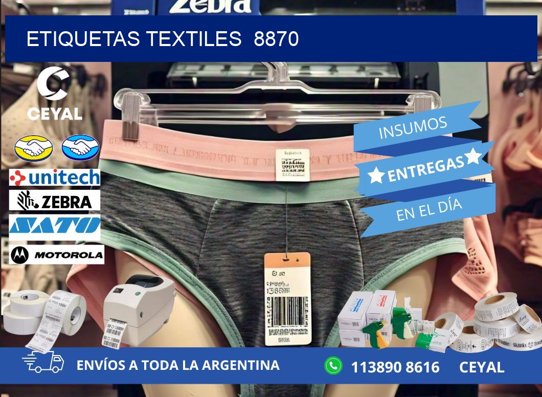 ETIQUETAS TEXTILES  8870