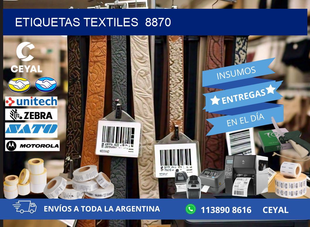 ETIQUETAS TEXTILES  8870