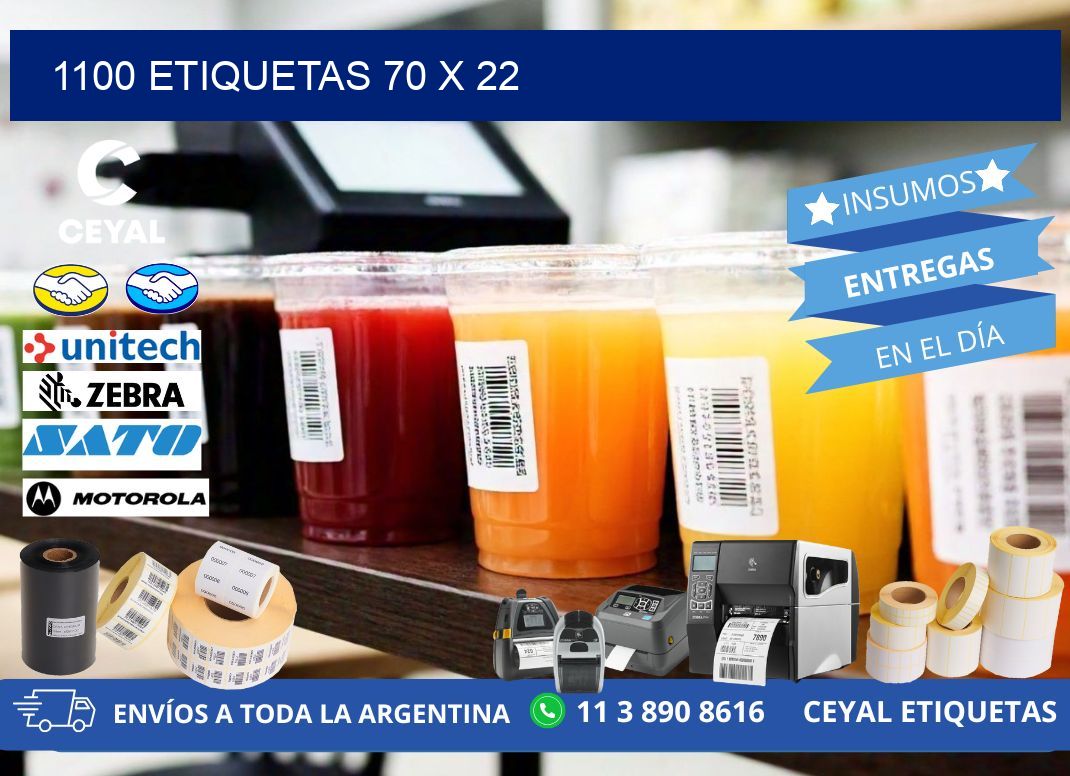 1100 ETIQUETAS 70 x 22