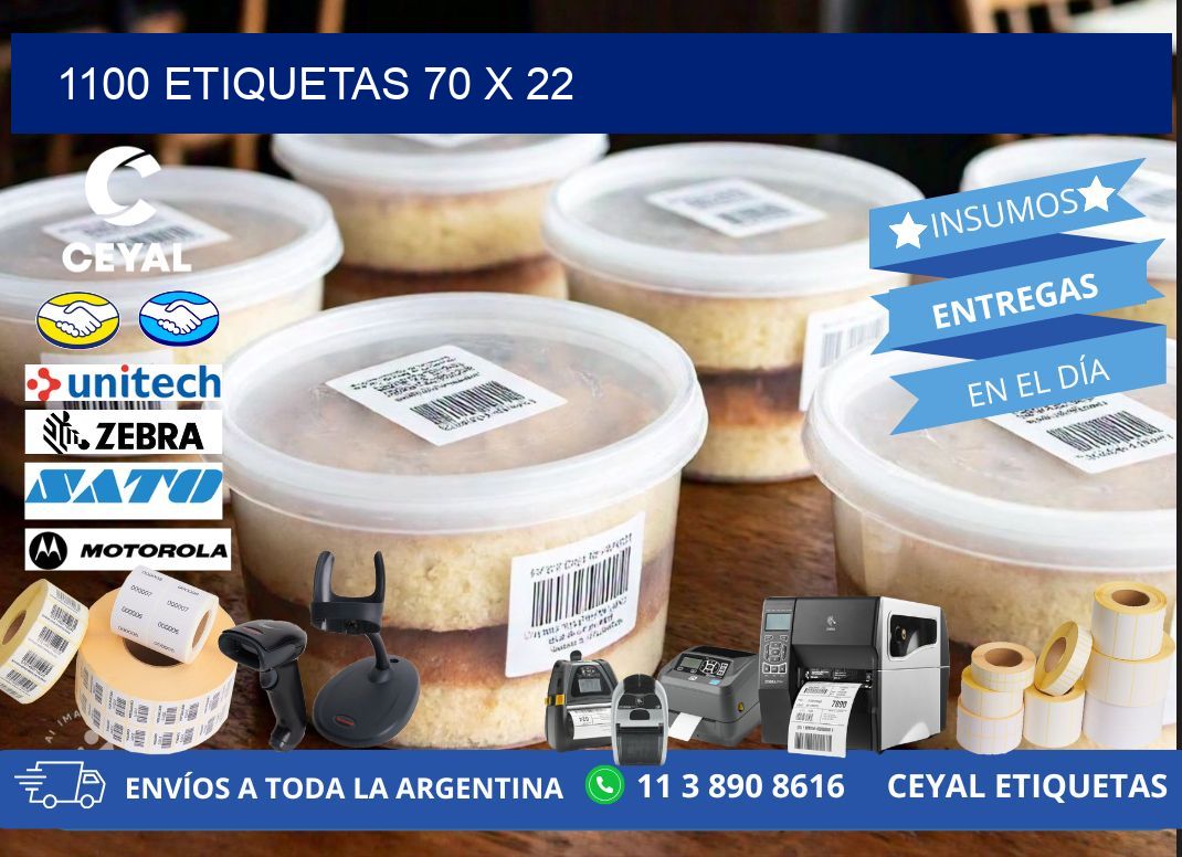 1100 ETIQUETAS 70 x 22