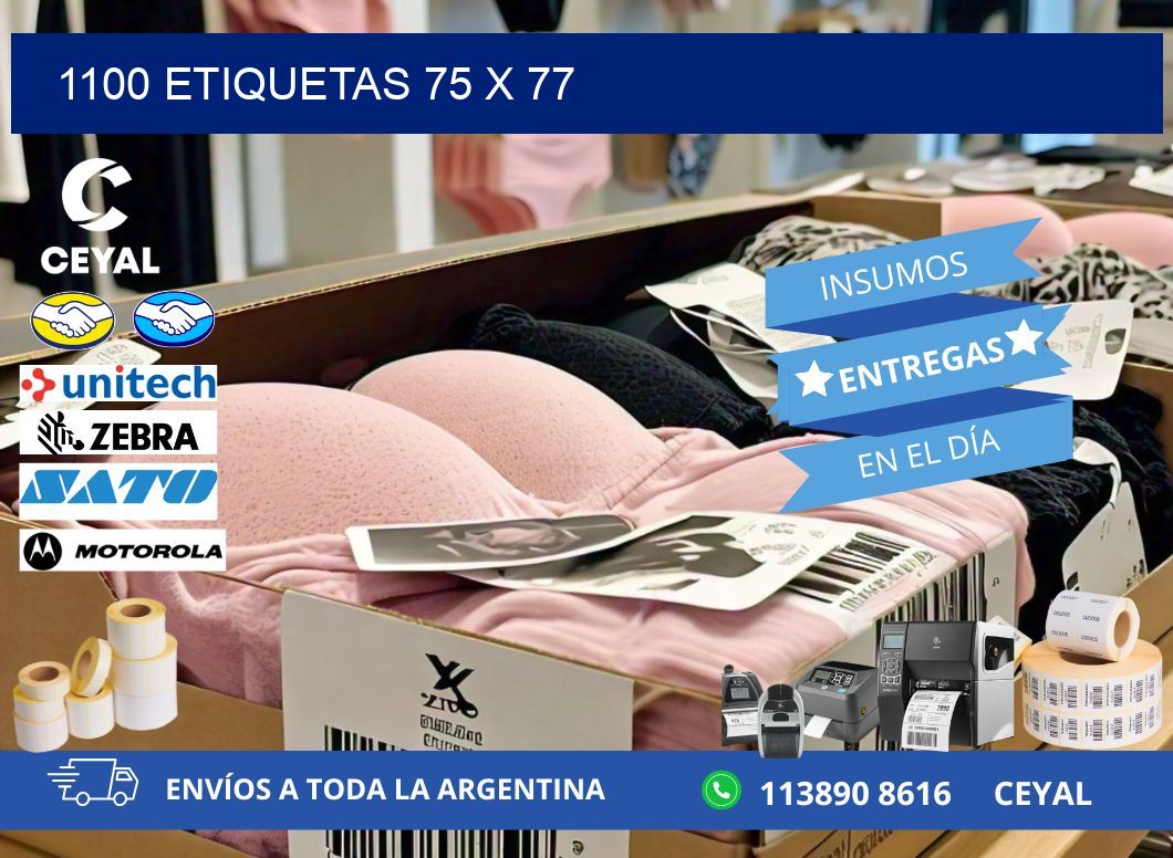 1100 ETIQUETAS 75 x 77