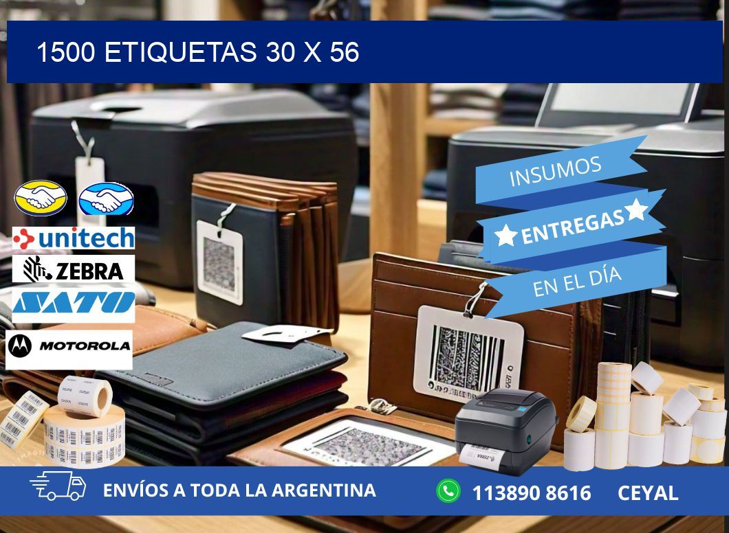 1500 ETIQUETAS 30 x 56