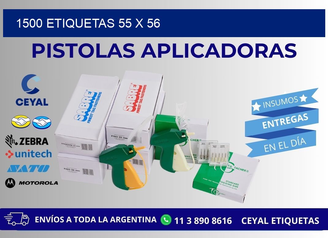 1500 ETIQUETAS 55 x 56