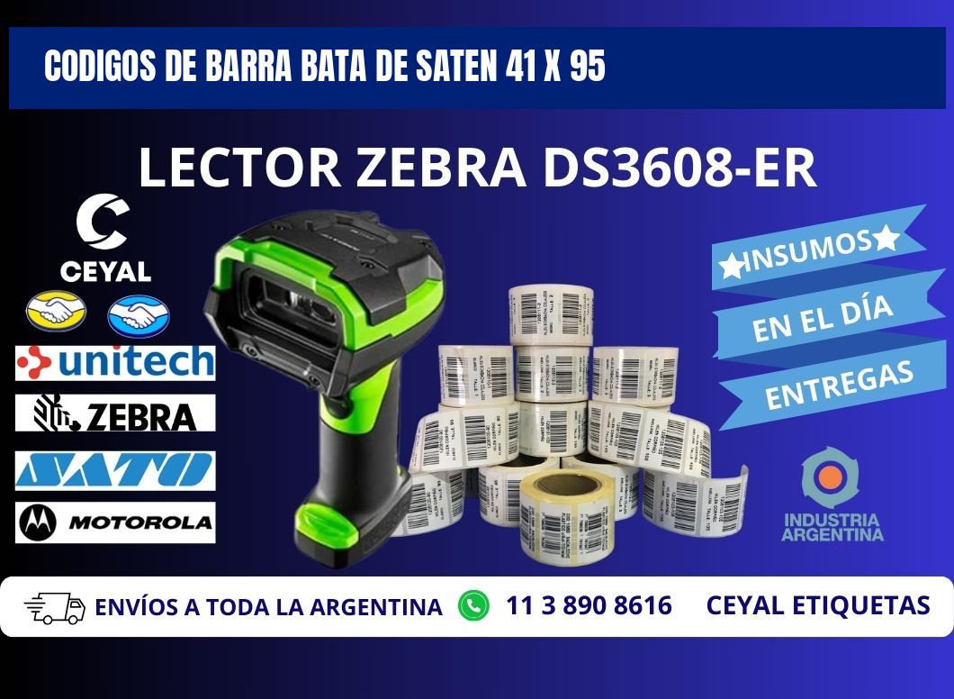 CODIGOS DE BARRA BATA DE SATEN 41 x 95