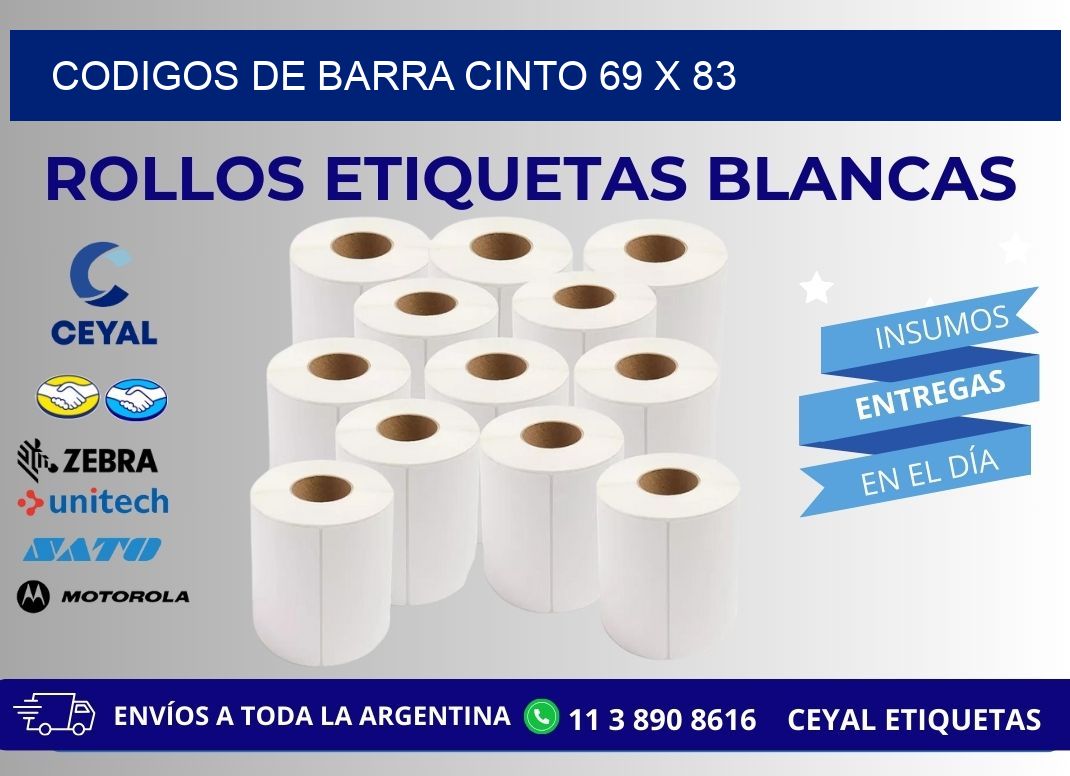 CODIGOS DE BARRA CINTO 69 x 83