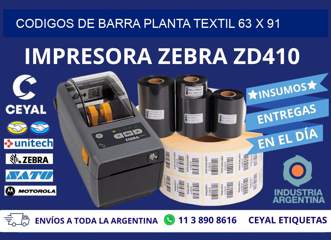 CODIGOS DE BARRA PLANTA TEXTIL 63 x 91