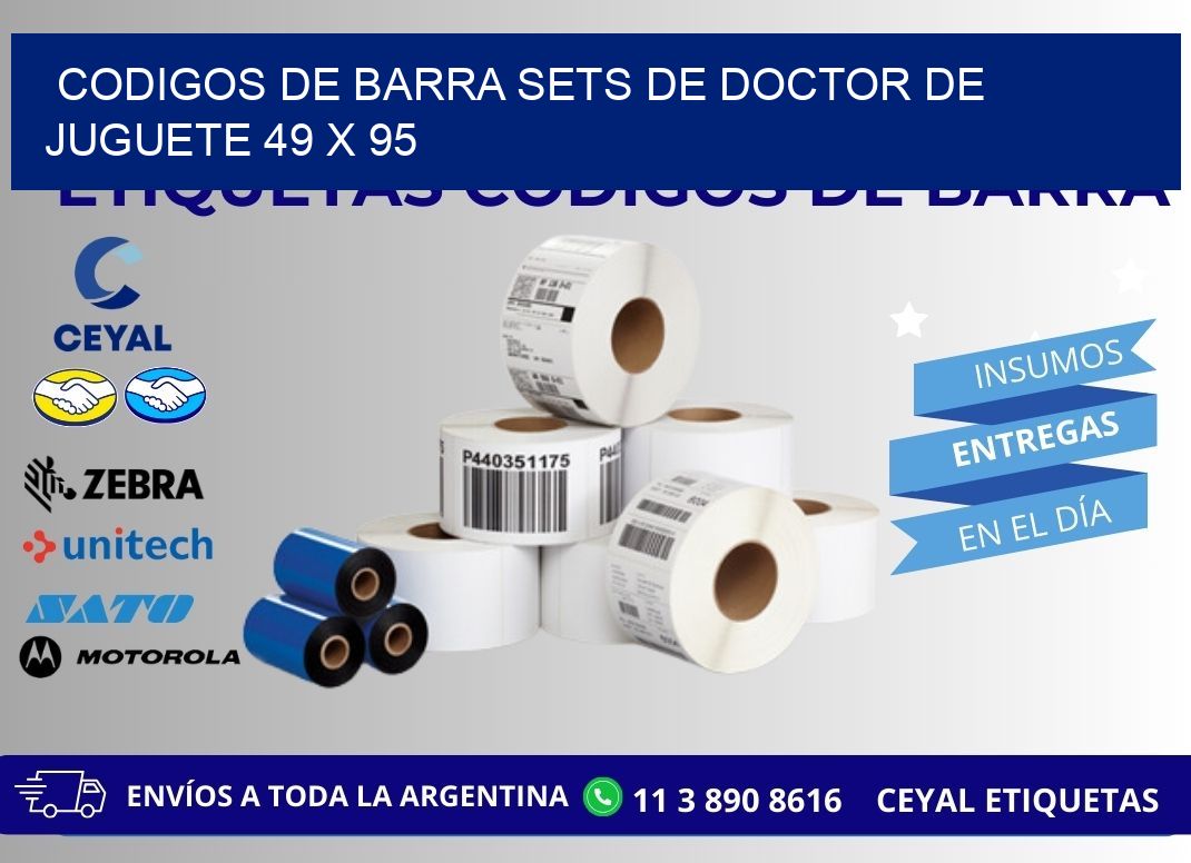 CODIGOS DE BARRA SETS DE DOCTOR DE JUGUETE 49 x 95