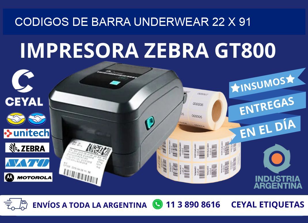 CODIGOS DE BARRA UNDERWEAR 22 x 91