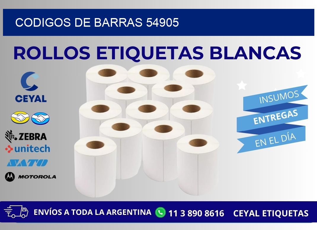 CODIGOS DE BARRAS 54905