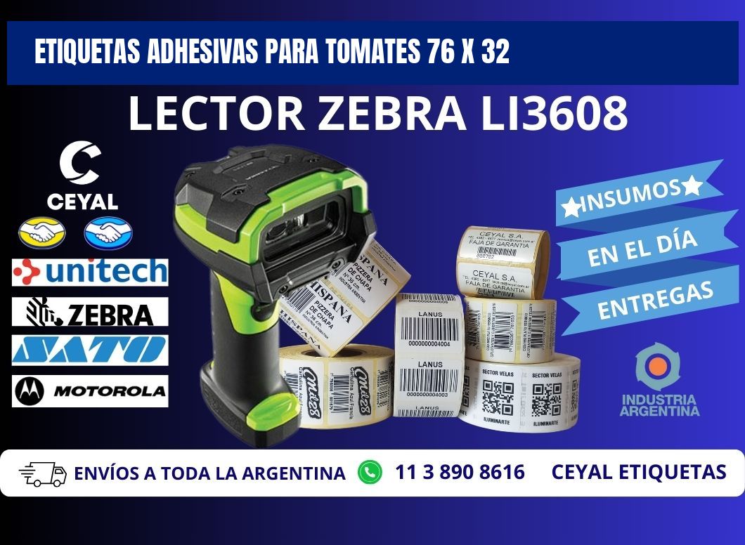 ETIQUETAS ADHESIVAS PARA TOMATES 76 x 32