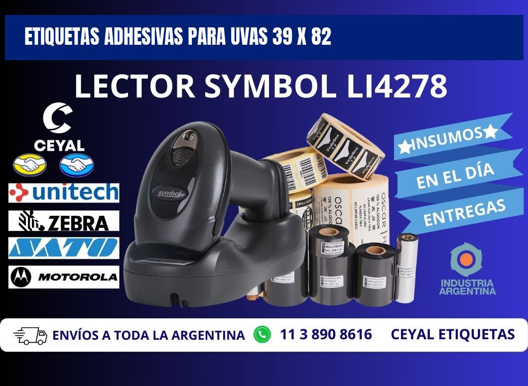 ETIQUETAS ADHESIVAS PARA UVAS 39 x 82