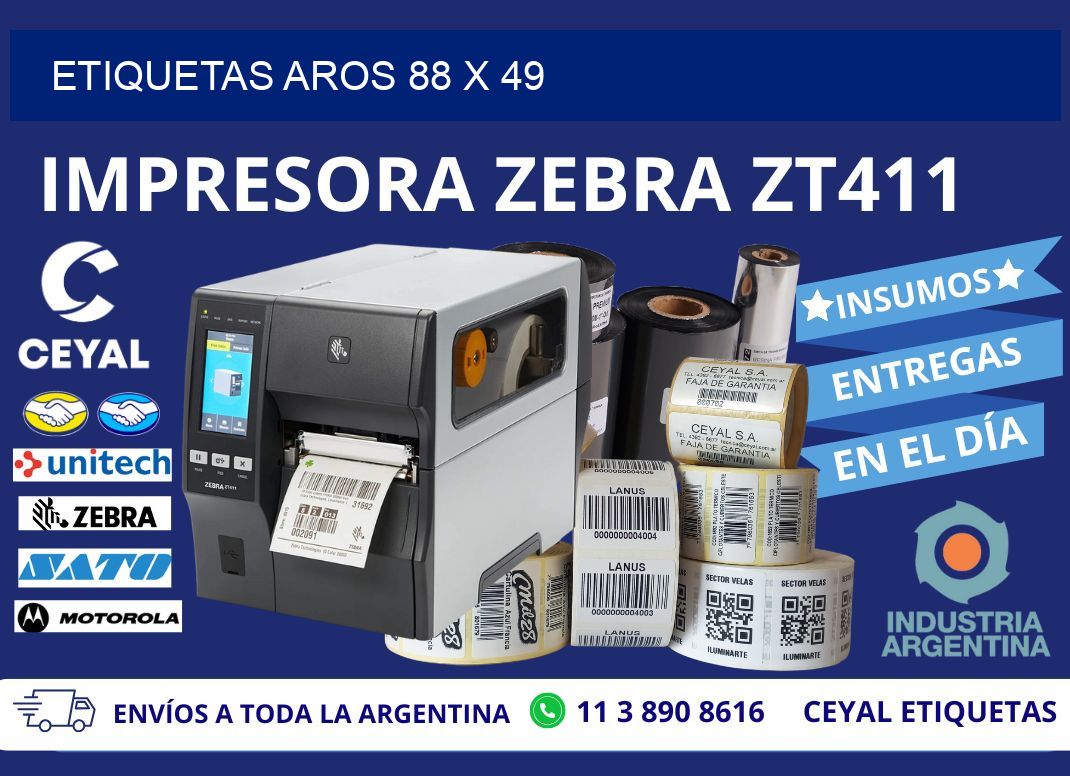 ETIQUETAS AROS 88 x 49