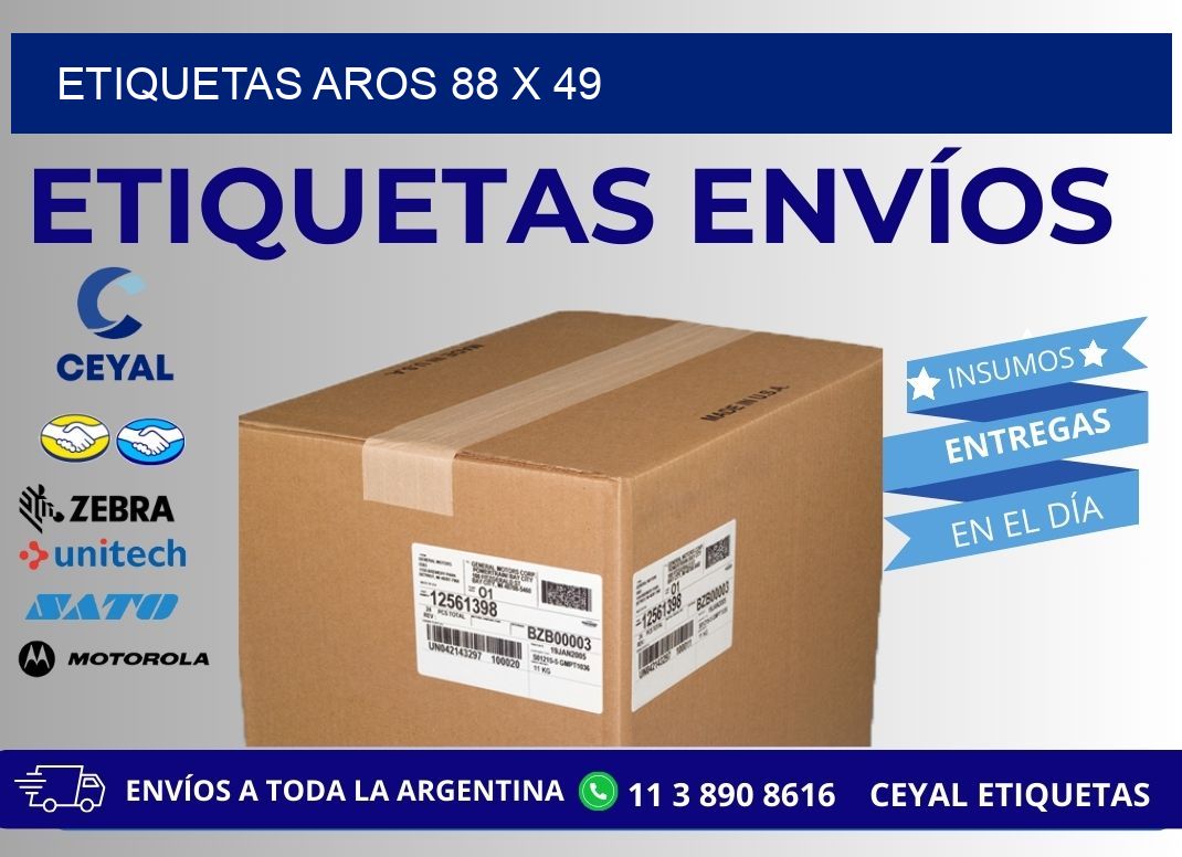 ETIQUETAS AROS 88 x 49