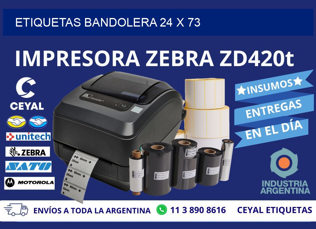ETIQUETAS BANDOLERA 24 x 73