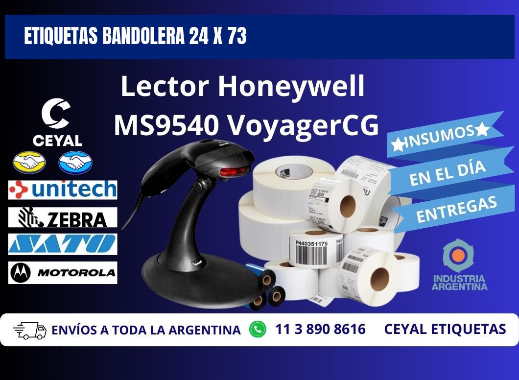 ETIQUETAS BANDOLERA 24 x 73