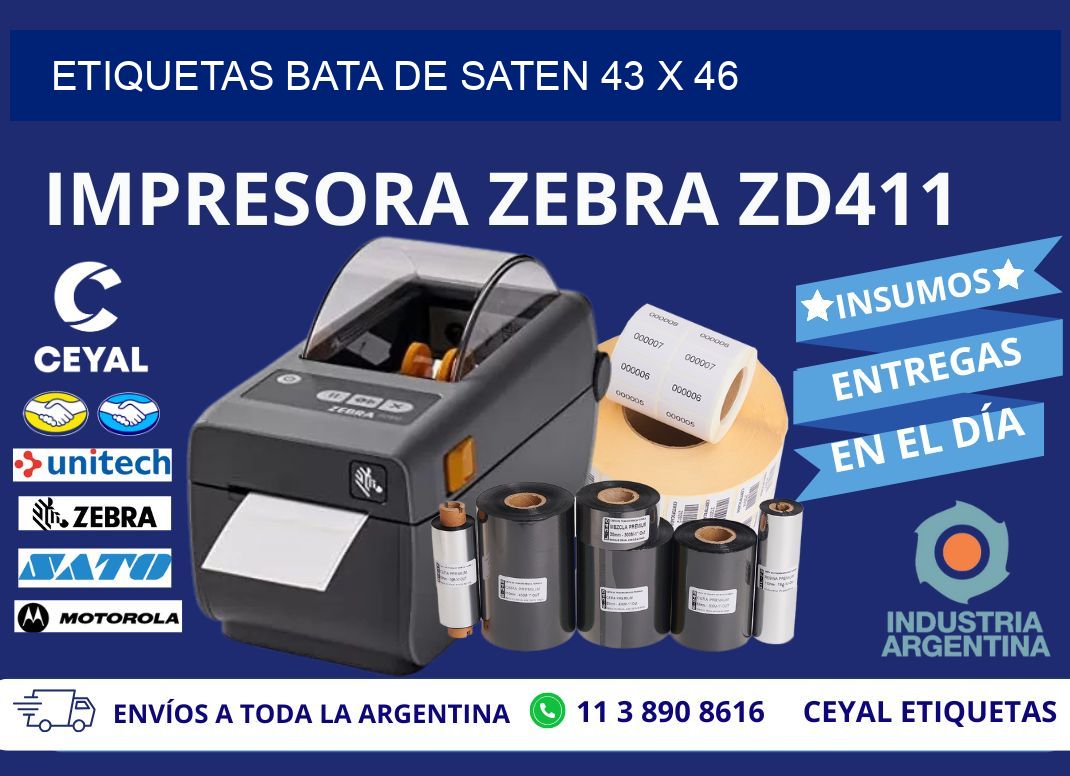 ETIQUETAS BATA DE SATEN 43 x 46