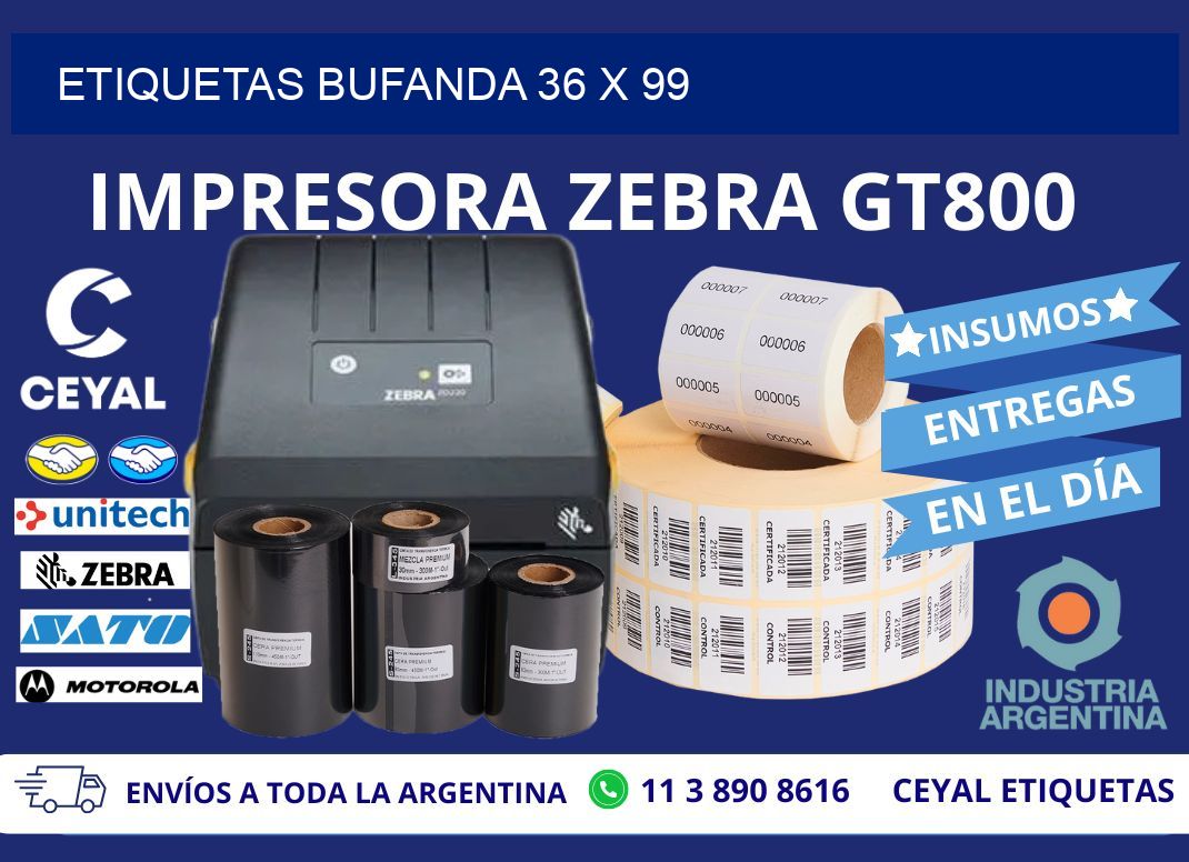 ETIQUETAS BUFANDA 36 x 99