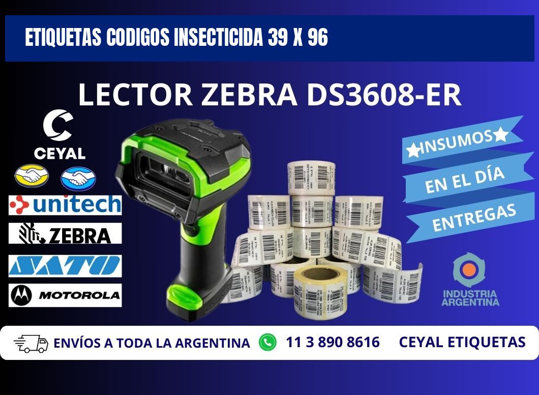 ETIQUETAS CODIGOS INSECTICIDA 39 x 96