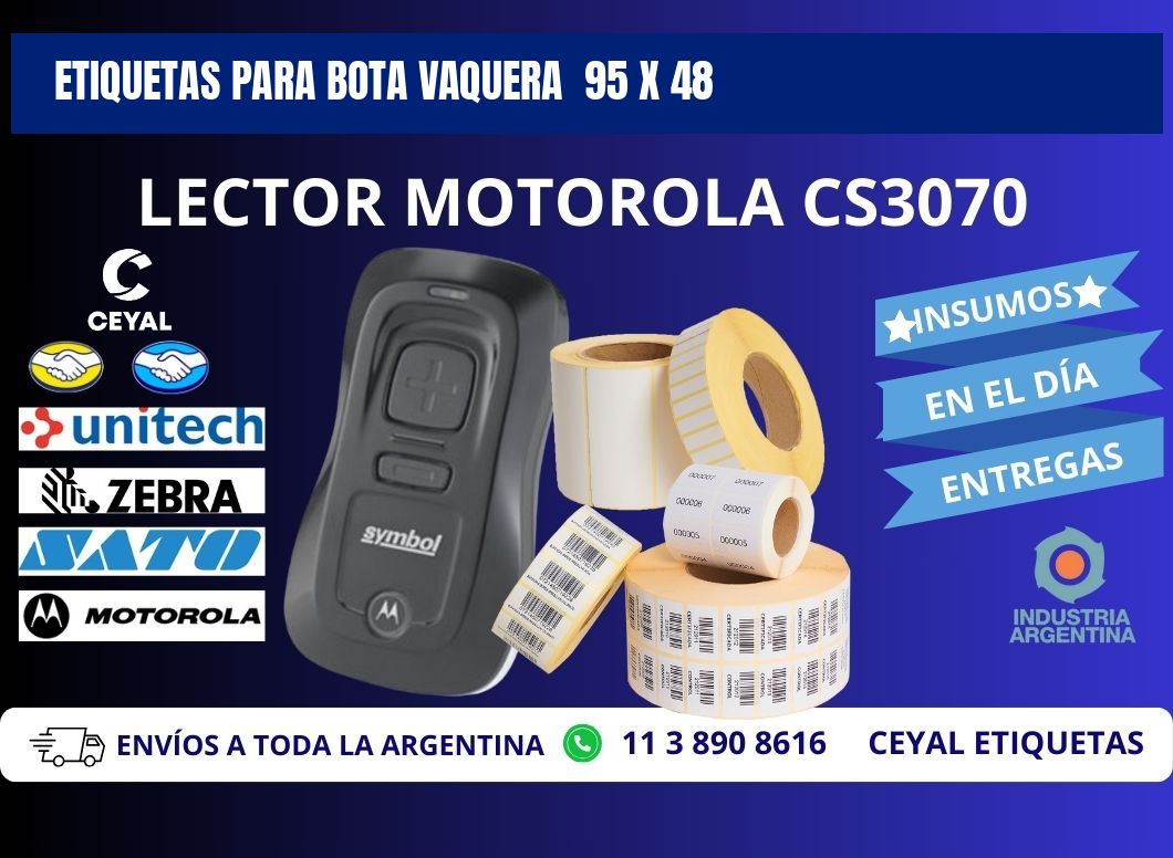 ETIQUETAS PARA BOTA VAQUERA  95 x 48