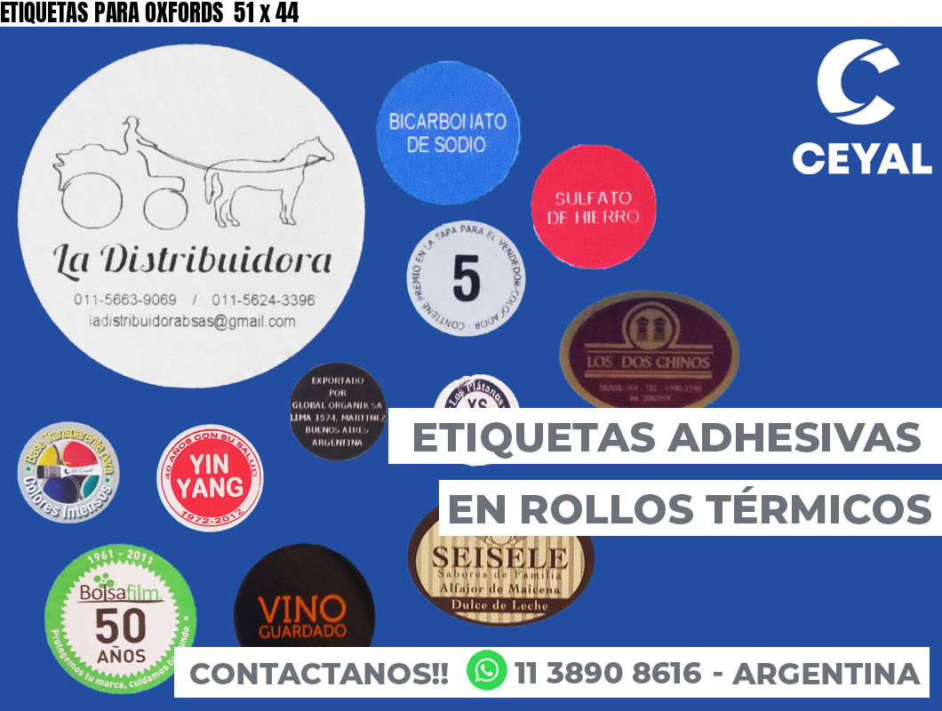 ETIQUETAS PARA OXFORDS  51 x 44