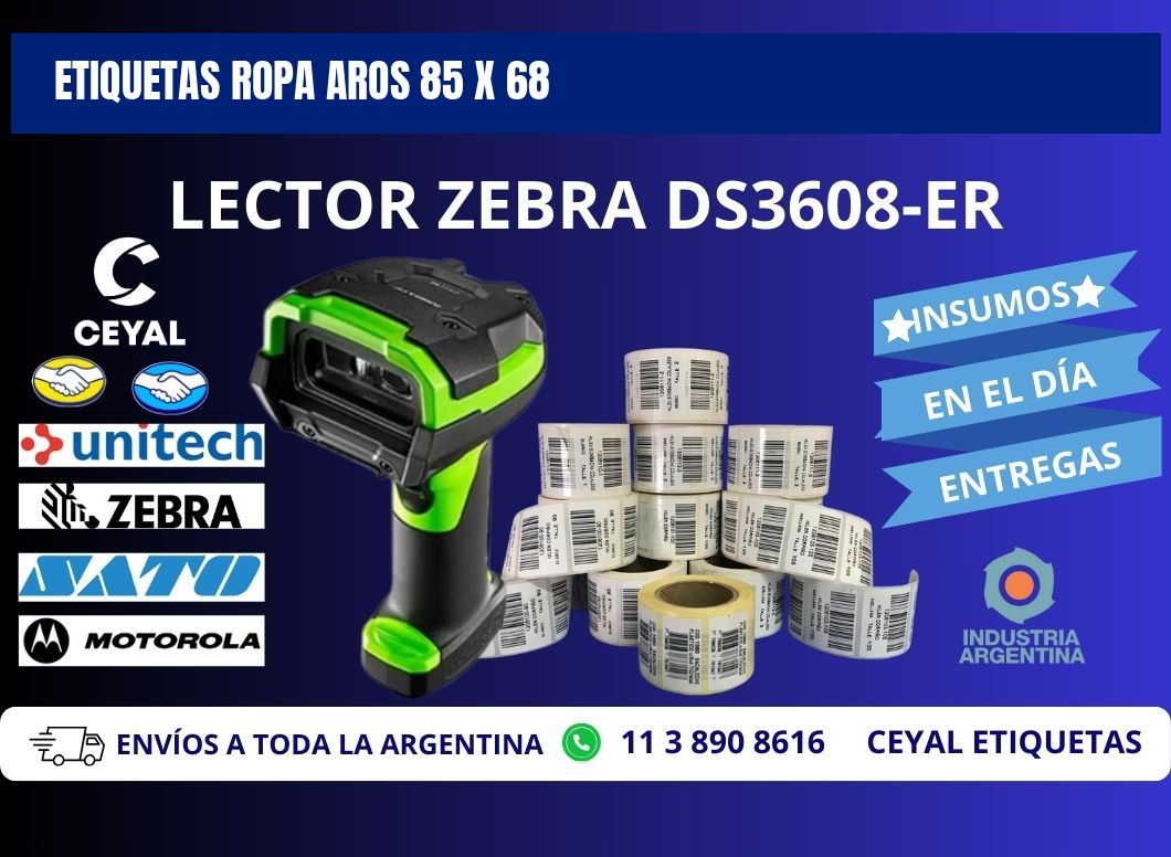 ETIQUETAS ROPA AROS 85 x 68