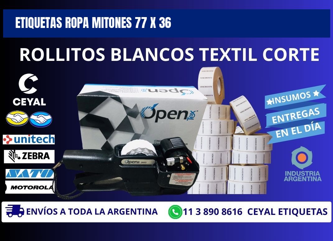 ETIQUETAS ROPA MITONES 77 x 36