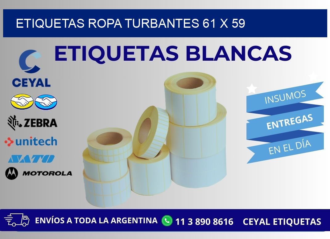 ETIQUETAS ROPA TURBANTES 61 x 59