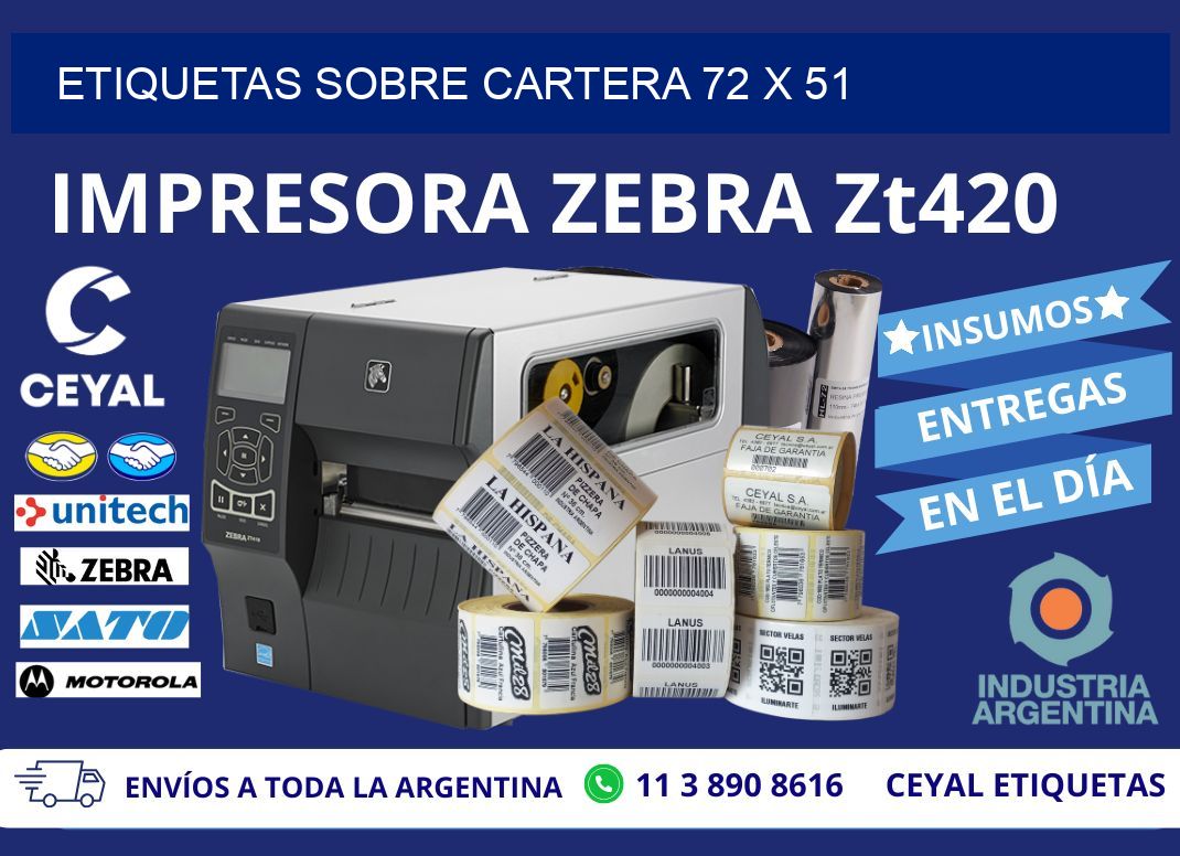 ETIQUETAS SOBRE CARTERA 72 x 51