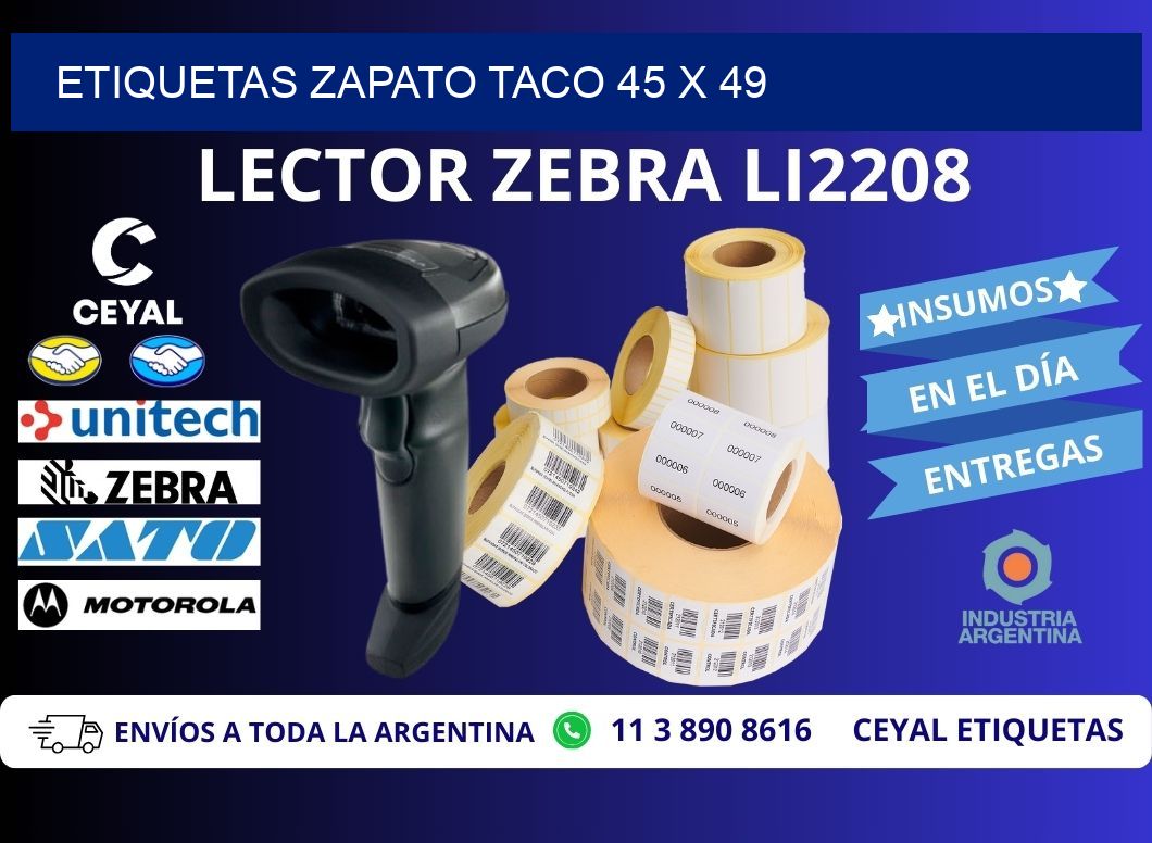 ETIQUETAS ZAPATO TACO 45 x 49