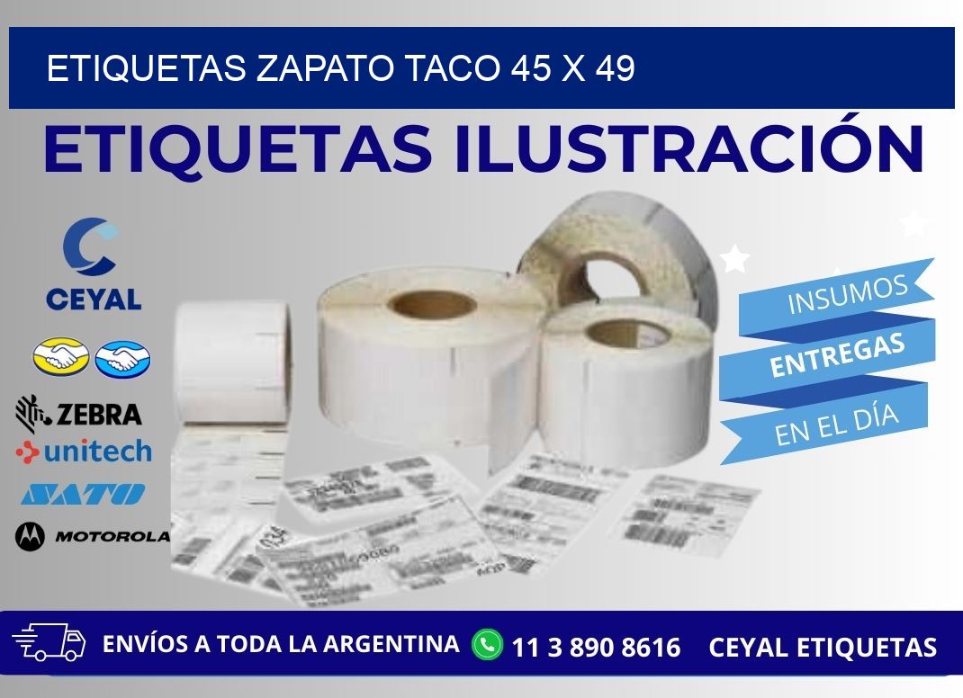 ETIQUETAS ZAPATO TACO 45 x 49