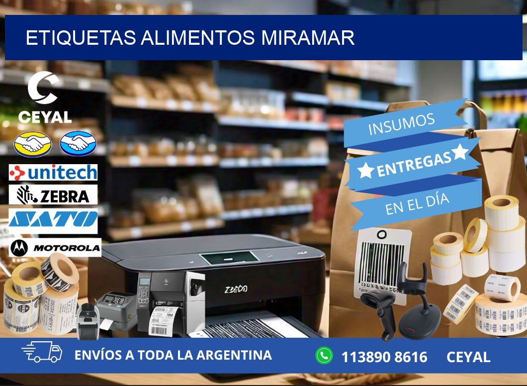 Etiquetas alimentos Miramar