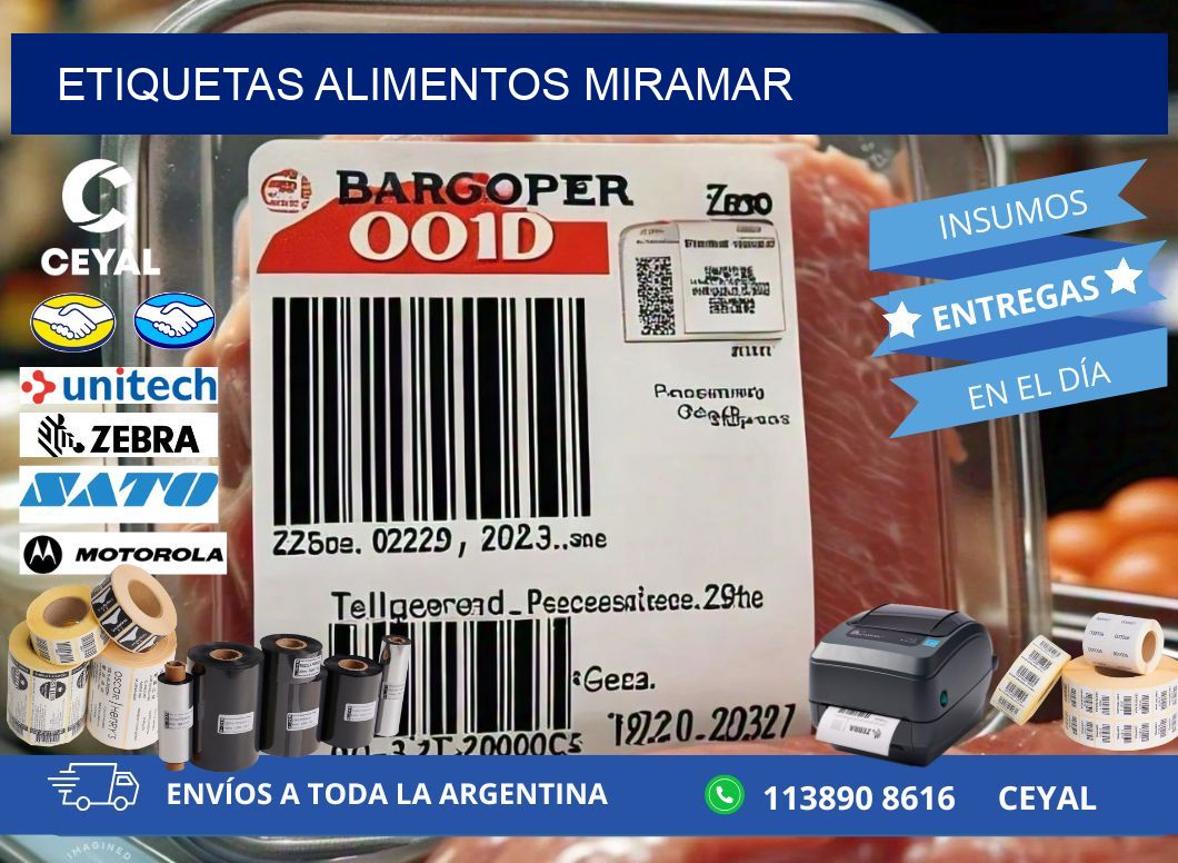 Etiquetas alimentos Miramar