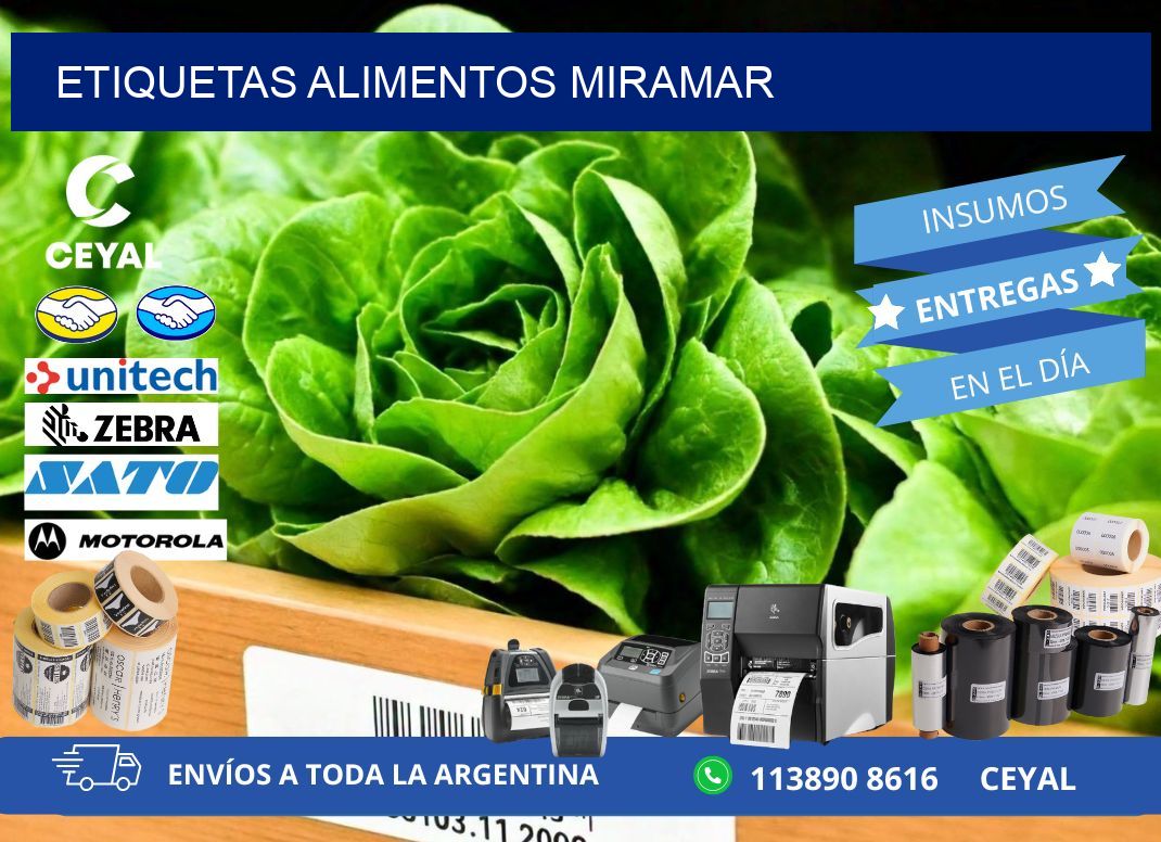 Etiquetas alimentos Miramar