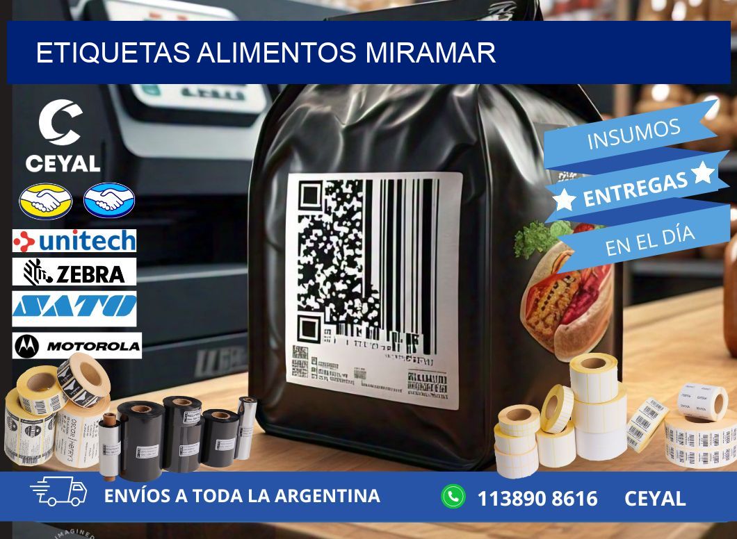 Etiquetas alimentos Miramar