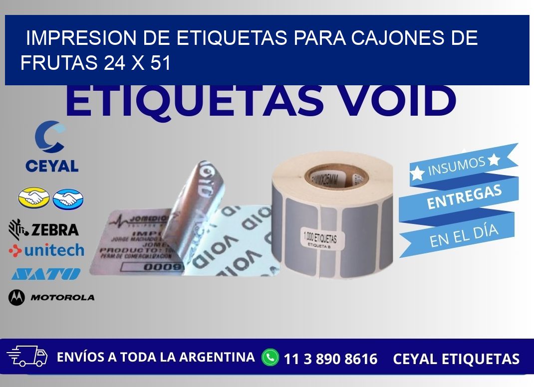 IMPRESION DE ETIQUETAS PARA CAJONES DE FRUTAS 24 x 51