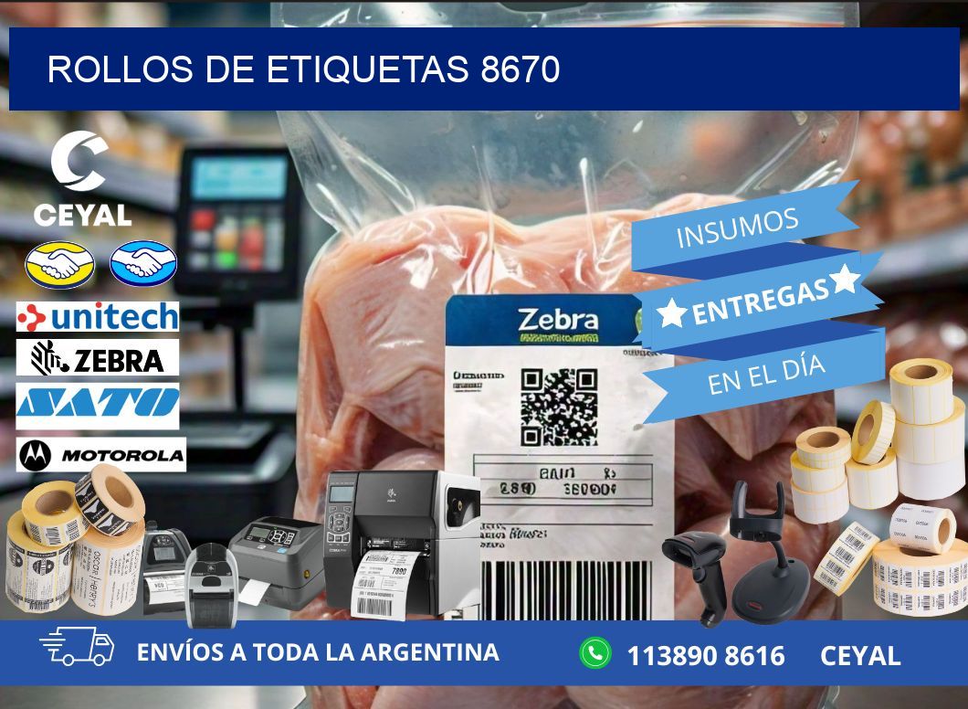 ROLLOS DE ETIQUETAS 8670