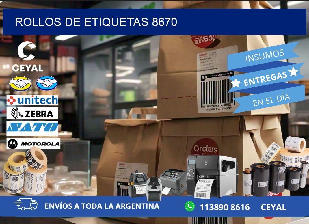 ROLLOS DE ETIQUETAS 8670