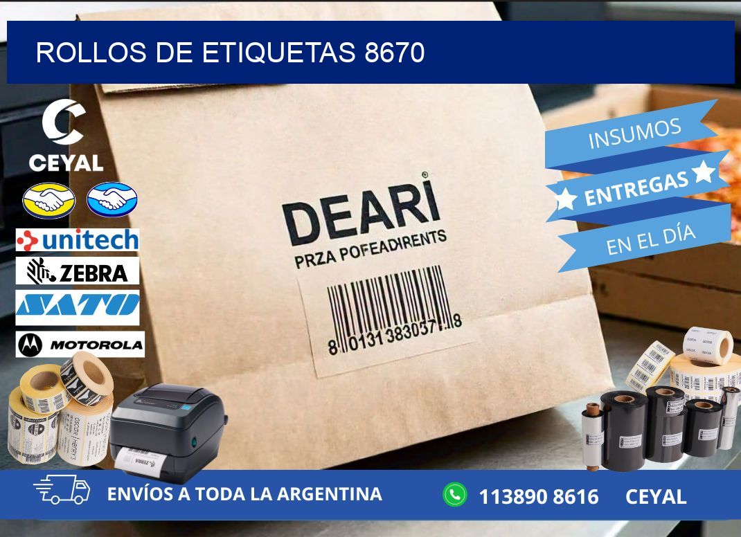 ROLLOS DE ETIQUETAS 8670