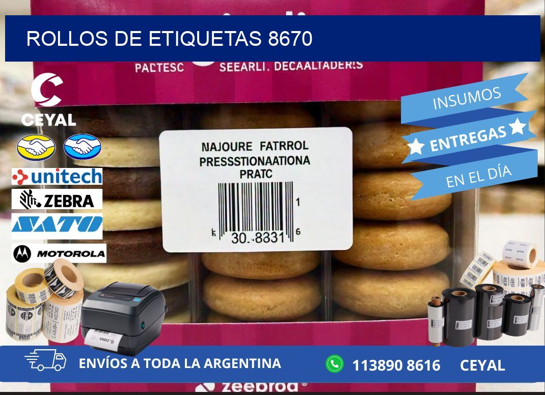 ROLLOS DE ETIQUETAS 8670